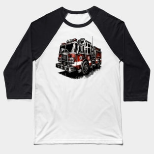 Fire Truck Baseball T-Shirt